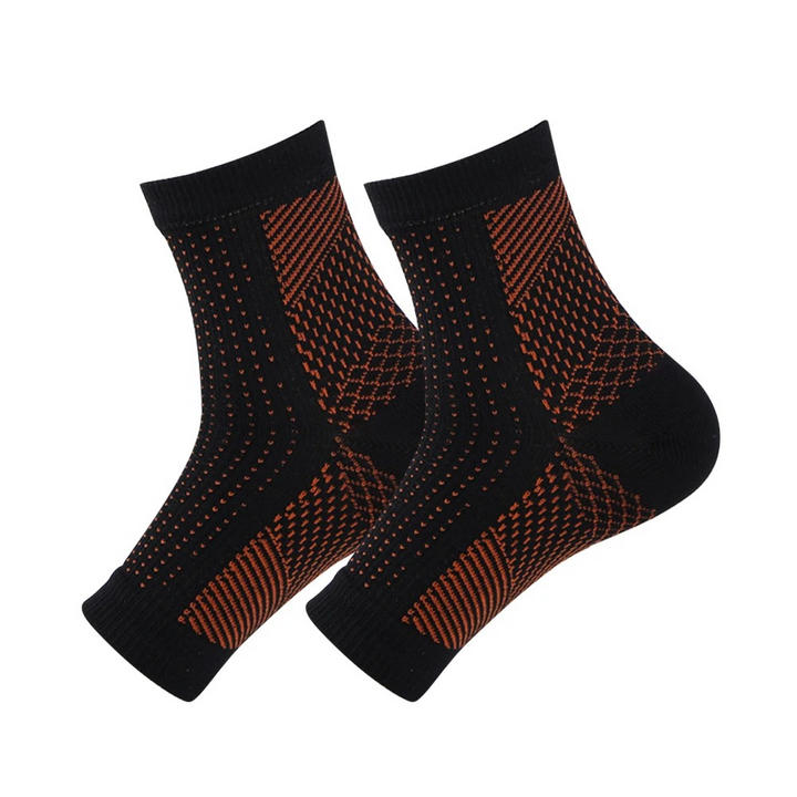Hoge kwaliteit compressie enkelsokken die pijnverlichting bieden. Essentieel voor bloedsomloop en comfort.