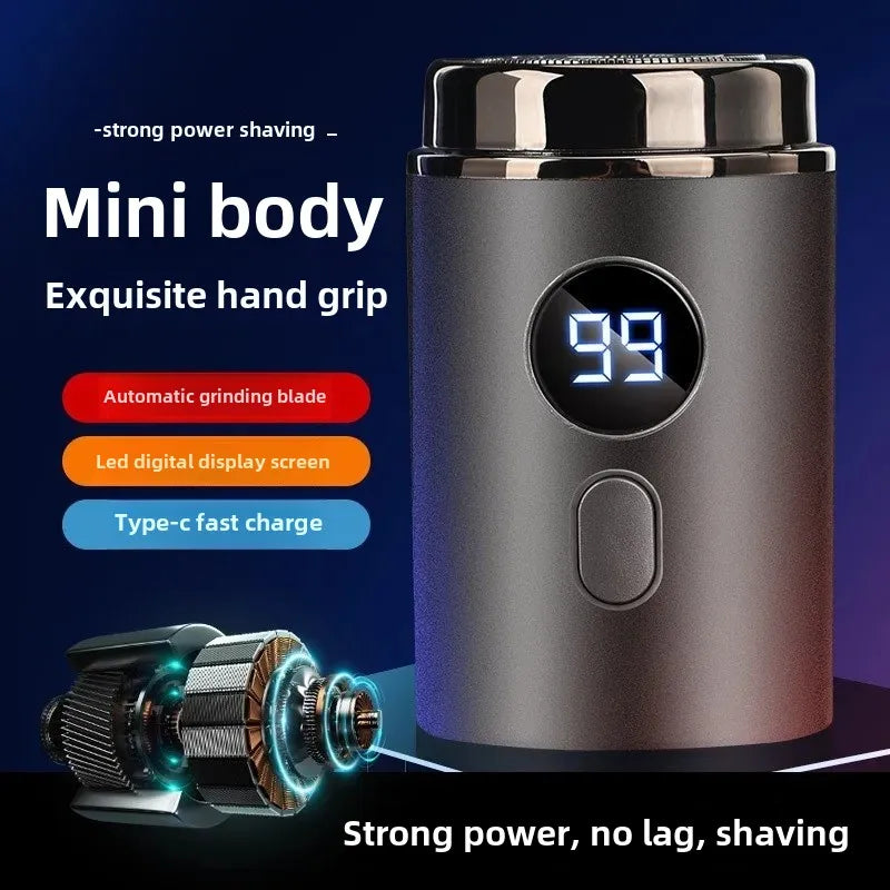 Strak design draadloos elektrisch scheerapparaat, ergonomisch ontworpen voor optimale grip en gebruiksgemak.