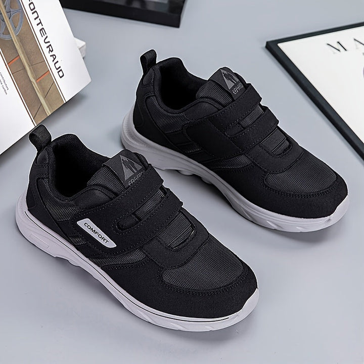 Rode unisex casual schoenen met klittenband, comfortabel voor dagelijks gemak.