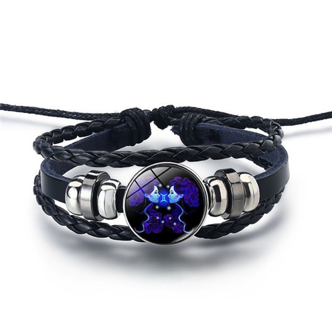 Spirituele Hemels Harmonie armband met blauwe edelstenen voor positieve energie.