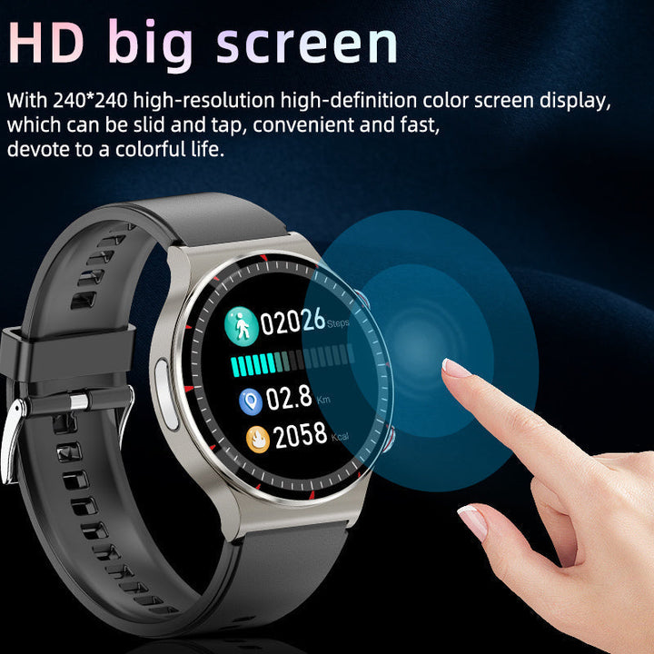 Gezondheids smartwatch voor complete monitoring: EKG, hartslag, SpO2, slaap. Voor welzijn.