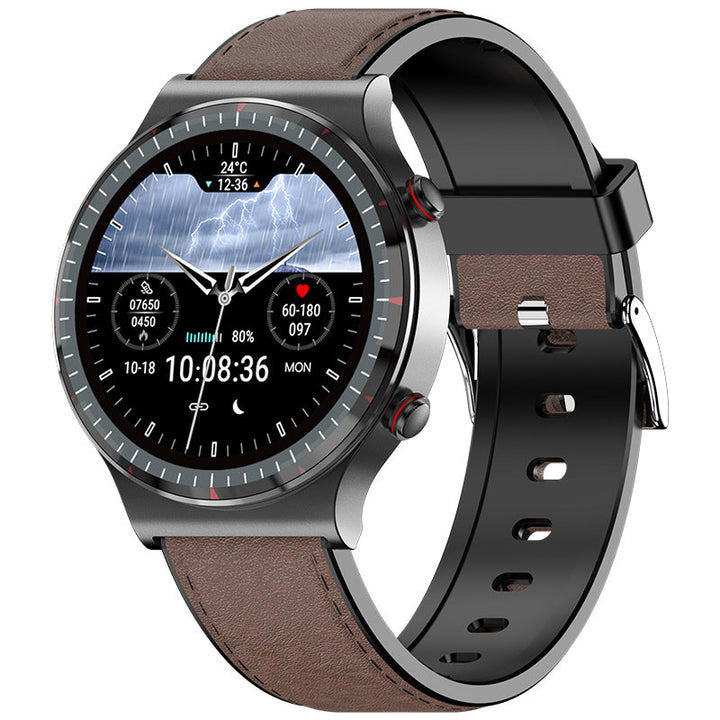 Dames smartwatch met gezondheidsfuncties, stijlvol om de pols gedragen. Fitness tracker.