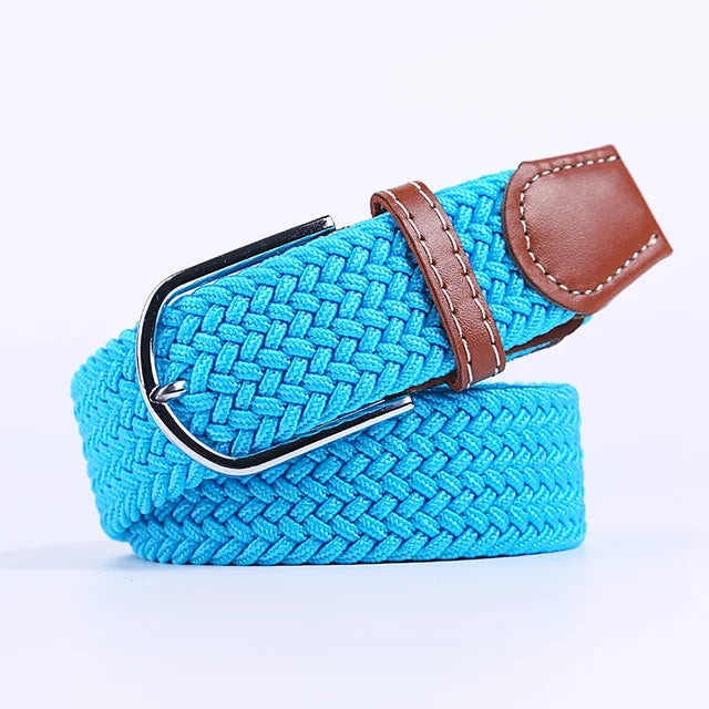 Praktische unisex stretch riem, faux leer afwerking en duurzame gesp, voor actieve dagen.