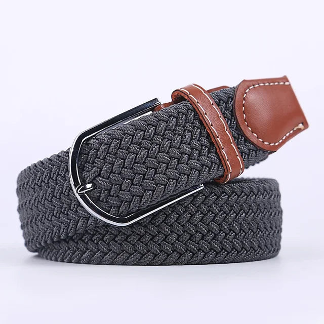 Smart casual herenriem: elastisch, faux leer, met een modieuze gesp.