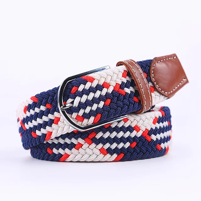 Comfortabele damesriem met stretch, faux leer look en een moderne gesp.