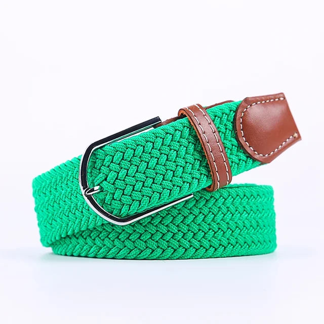 Elegante dames golf riem, elastisch, faux leer en verfijnde gesp, voor op de green.
