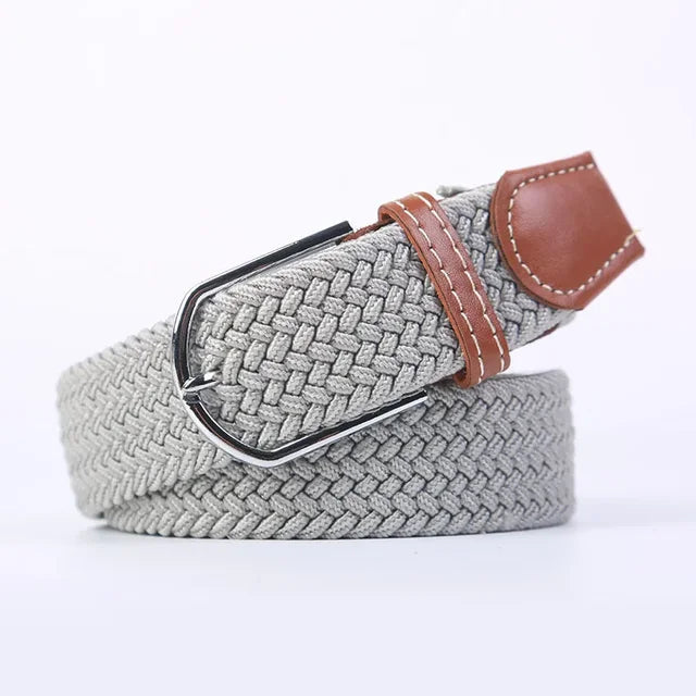 Modieuze unisex elastische riem, faux leer en stevige gesp, een tijdloos accessoire.