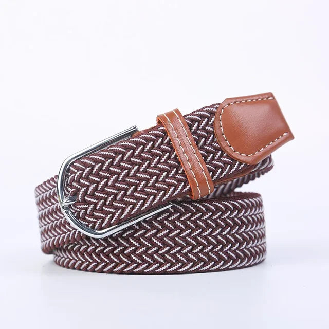 Universele elastische riem, faux leer, unisex, met een tijdloze en stijlvolle gesp.