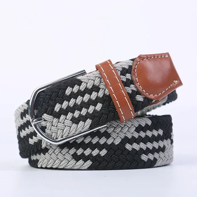 Modieuze dames stretchriem, faux leer afwerking, met een sierlijke gesp, perfect accessoire.