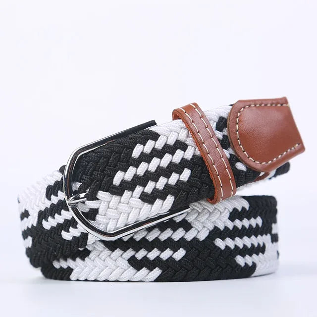 Stijlvolle unisex riem, elastisch, faux leer en robuuste gesp, geschikt voor elke outfit.