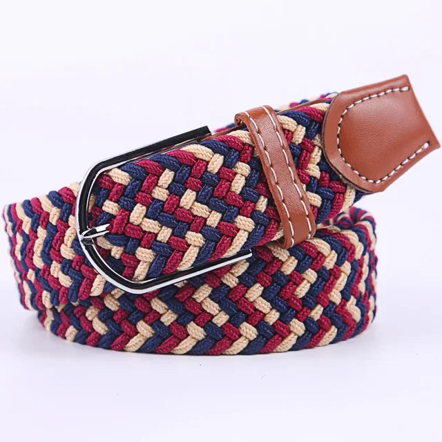 Praktische heren elastische riem, faux leer, comfortabel en veelzijdig voor dagelijks gebruik.