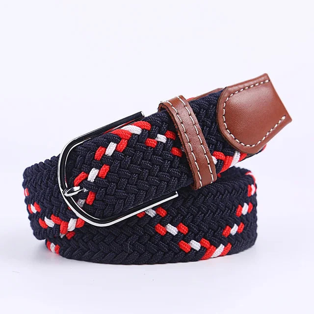 Duurzame unisex riem, elastisch, faux leer, met een stevige gesp, voor langdurig plezier.