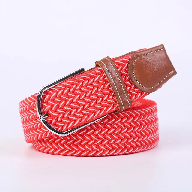 Modieuze unisex elastische riem, faux leer afwerking en stijlvolle gesp, perfect voor iedereen.