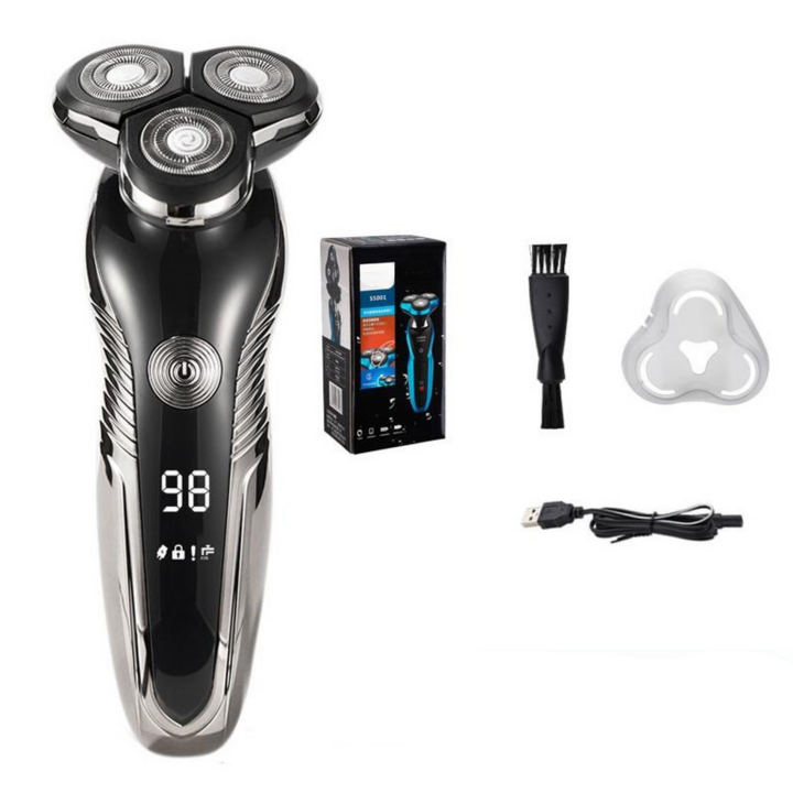 Waterdicht elektrisch scheerapparaat voor nat scheren onder de douche. Unisex, comfortabel en huidvriendelijk voor glad resultaat.