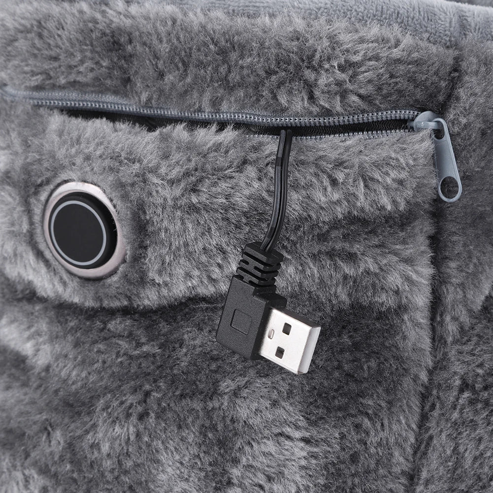 Oplossing voor koude voeten: unisex elektrische pantoffels met USB, zorgen voor ultieme warmte en ontspanning binnenshuis.
