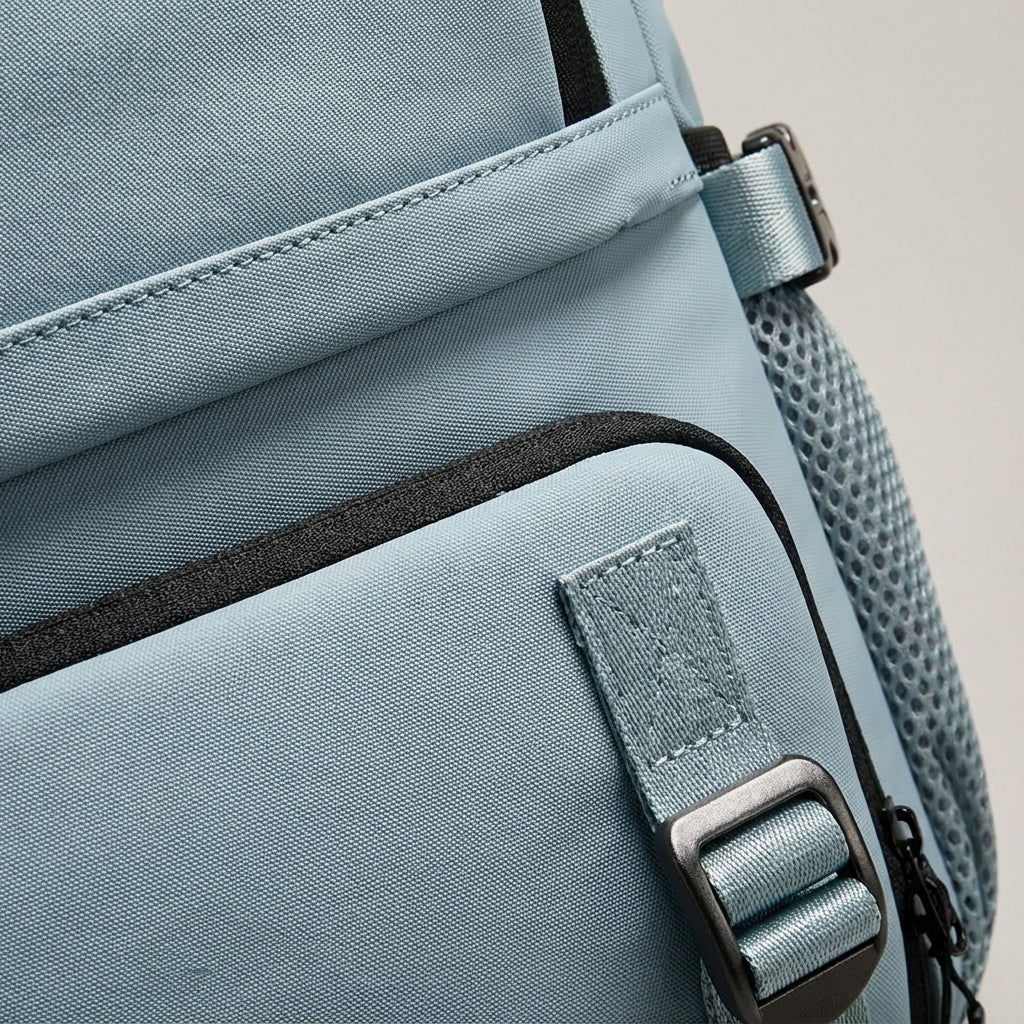 Ergonomische backpack met gewatteerde schouderbanden en ademend rugpaneel, comfortabel voor unisex gebruik.