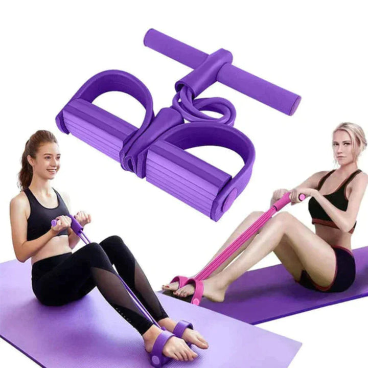 Fitness elastiek voor diepe rek- en flexibiliteitsoefeningen, ondersteunt revalidatie en warming-up. Thuisworkout.