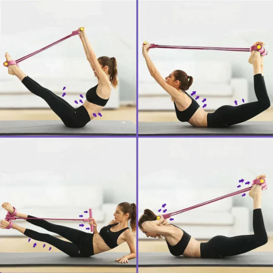 Effectief weerstandsband elastiek voor full-body krachttraining en spieropbouw, perfect voor intensieve thuisworkouts.