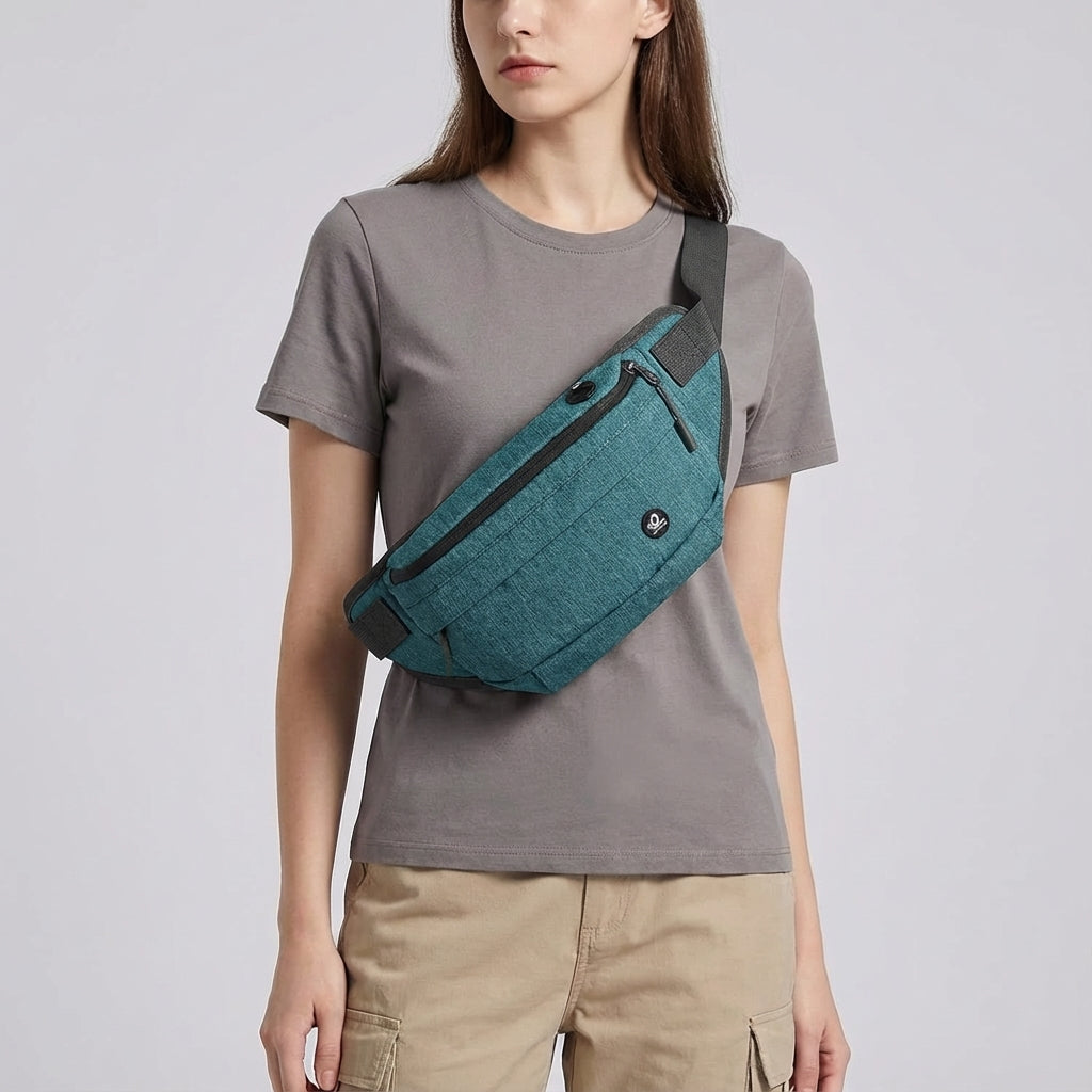 Veilige en waterafstotende FlexSling nylon sling tas met multi-vakken. De ideale unisex tas voor onderweg en dagelijks gebruik.
