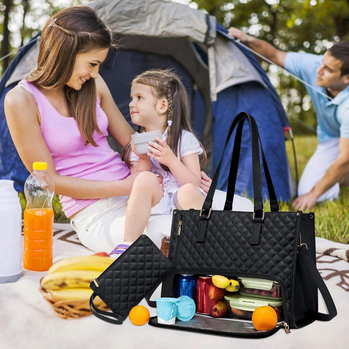 Stijlvolle unisex laptoptas met geïsoleerd lunchvak, perfect voor kantoor en picknicks. Praktische opbergtas.