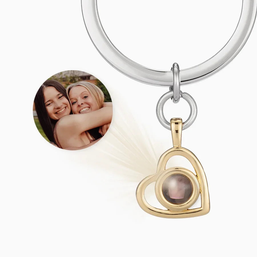 Gepersonaliseerde fotohanger sleutelhanger; een perfect aandenken of uniek cadeau voor Moederdag of jubileum.