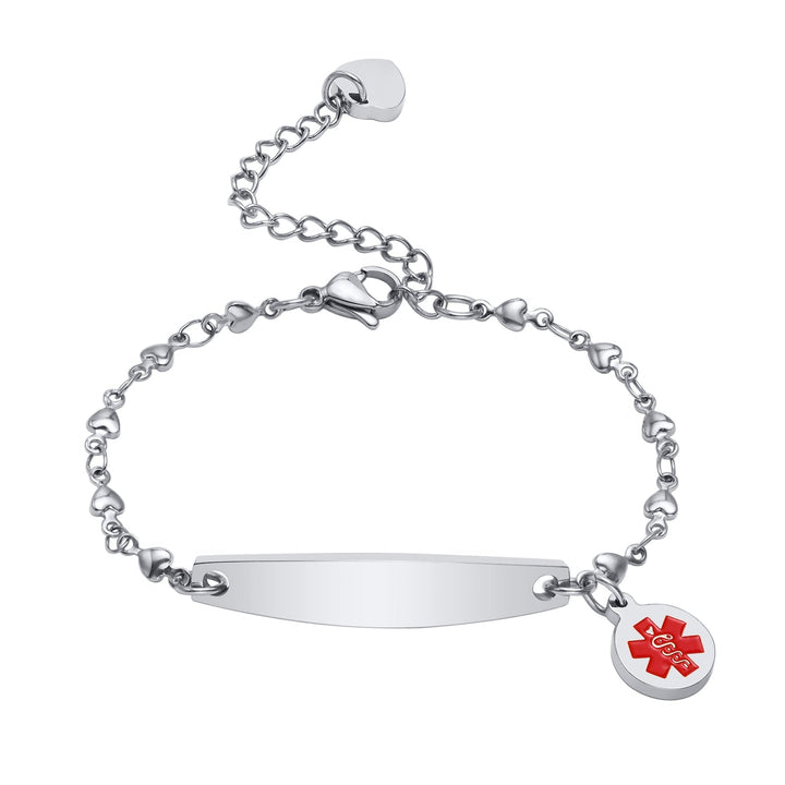 Comfortabele, hypoallergene medische identificatie armband. Een geruststellend sieraad voor dagelijkse gezondheid.