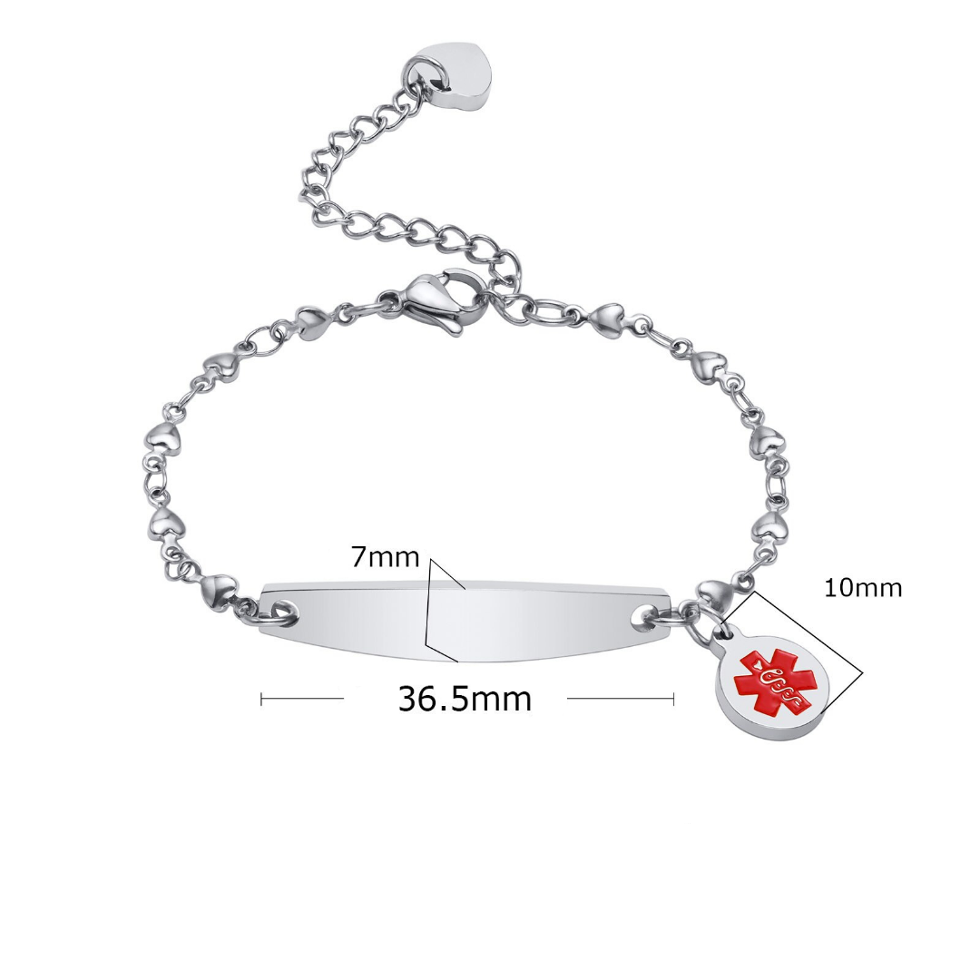 Gepersonaliseerde medische ID armband: een doordacht cadeau voor dames en heren, belangrijk voor veiligheid.