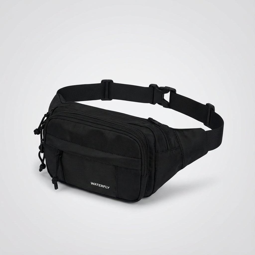 Stijlvolle unisex heuptas, ook te dragen als fannypack. Ruime dagtas met ritsen voor al je benodigdheden en organisatie.