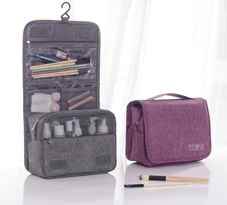 Unisex hangende reistoilettas, waterdicht, ideaal voor cosmetica, heren & dames reisbenodigdheden organizer.
