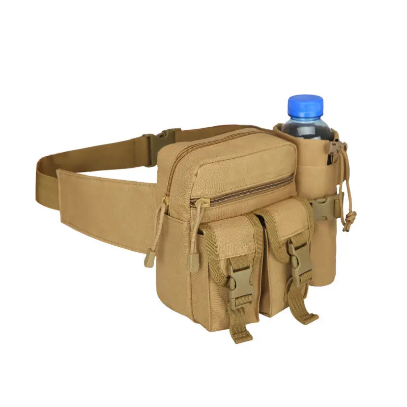Compacte waterafstotende heuptas voor dames en heren, perfect voor avontuurlijke outdoor activiteiten en reizen.