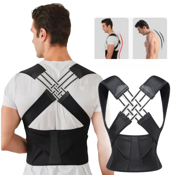 Discreet en comfortabele unisex houdingscorrector; effectieve rug- en nekondersteuning voor dagelijks gebruik.