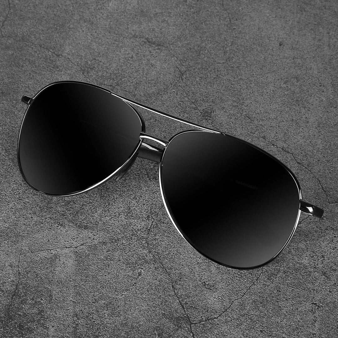 Klassieke Joey aviator zonnebril, unisex. Stijlvol metaal, gepolariseerde UV400 glazen voor dames en heren.