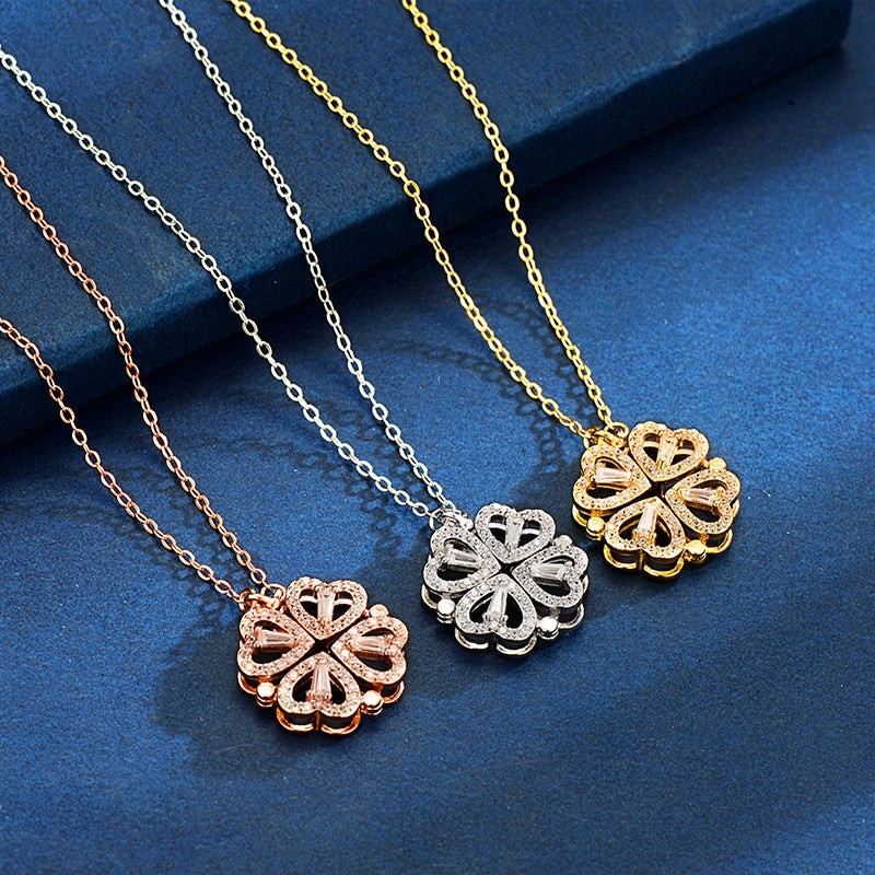 Unisex ketting met klavertje vier hanger. Een betekenisvol sieraad van geluk, liefde en vriendschap.