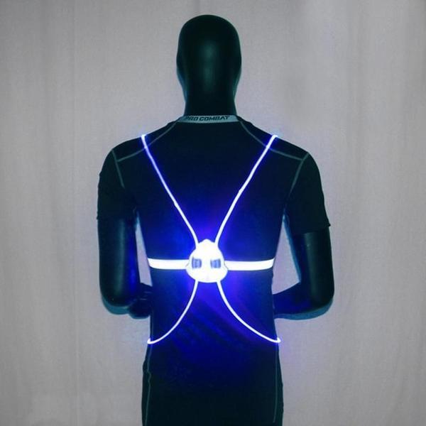 Reflecterend LED vest, unisex, voor hardlopen en fietsen; zorgt voor veilige zichtbaarheid in het donker.