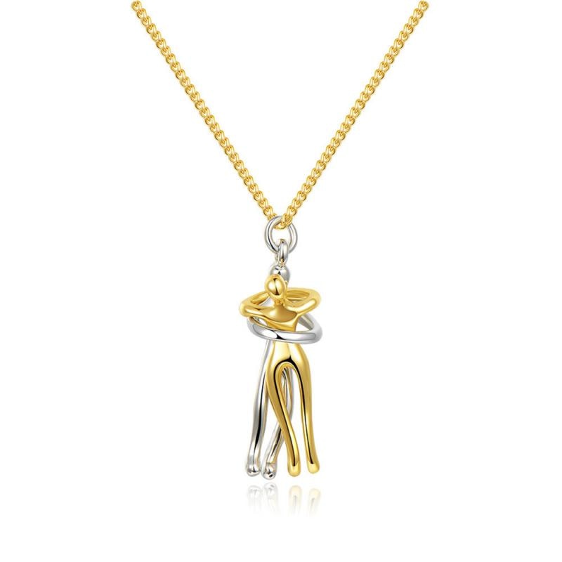 Unisex knuffel ketting van RVS, symbool van eeuwige liefde en verbondenheid. Perfect Valentijnsdag cadeau.