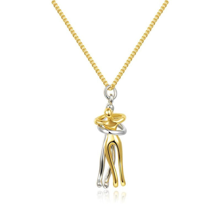 Unisex knuffel ketting van RVS, symbool van eeuwige liefde en verbondenheid. Perfect Valentijnsdag cadeau.