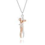 Zilver en Rose Goud 45cm