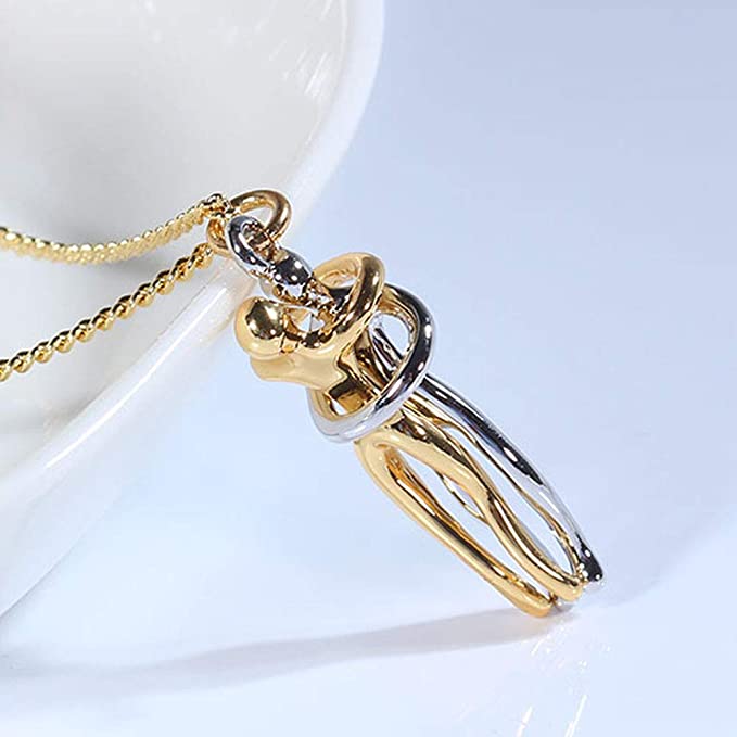 Zilverkleurige knuffelketting, perfect voor koppels. Een speciaal en persoonlijk liefdescadeau.