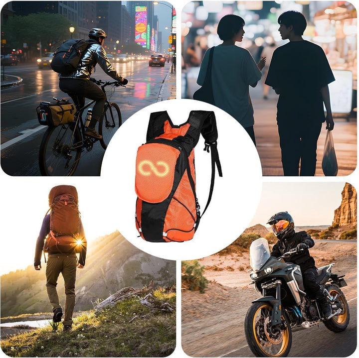 Praktische LED outdoor tas, perfect als festivaltas of veilige rugzak voor avontuurlijke tochten.