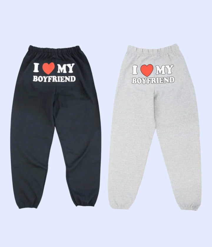 Hoogwaardige unisex sweatpants met romantisch liefdesdesign, optimaal comfort voor relaxte dagen.