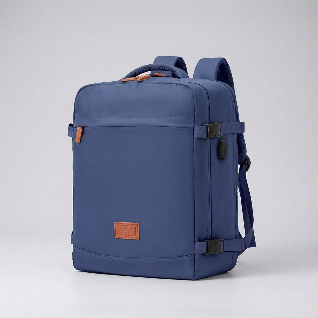 Cabineformaat LiteHaul handbagage rugzak bij gate, perfect als reisrugzak of weekendtas voor georganiseerde reizen.