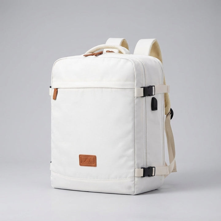 Close-up van duurzame stof en stevige ritsen van de LiteHaul unisex reistas, gebouwd voor veelvuldig gebruik.