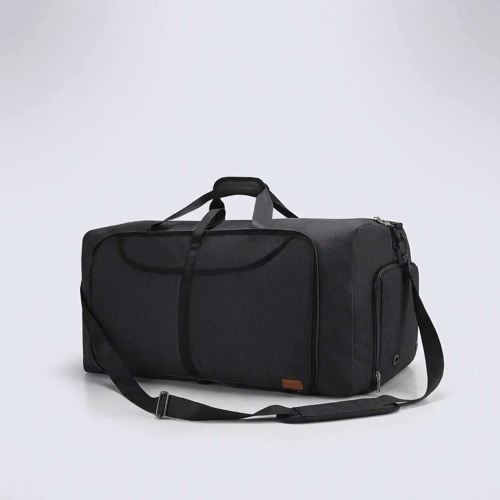 Lichtgewicht LoadMate reistas met schoenenvak; makkelijk op te vouwen en mee te nemen als handbagage.