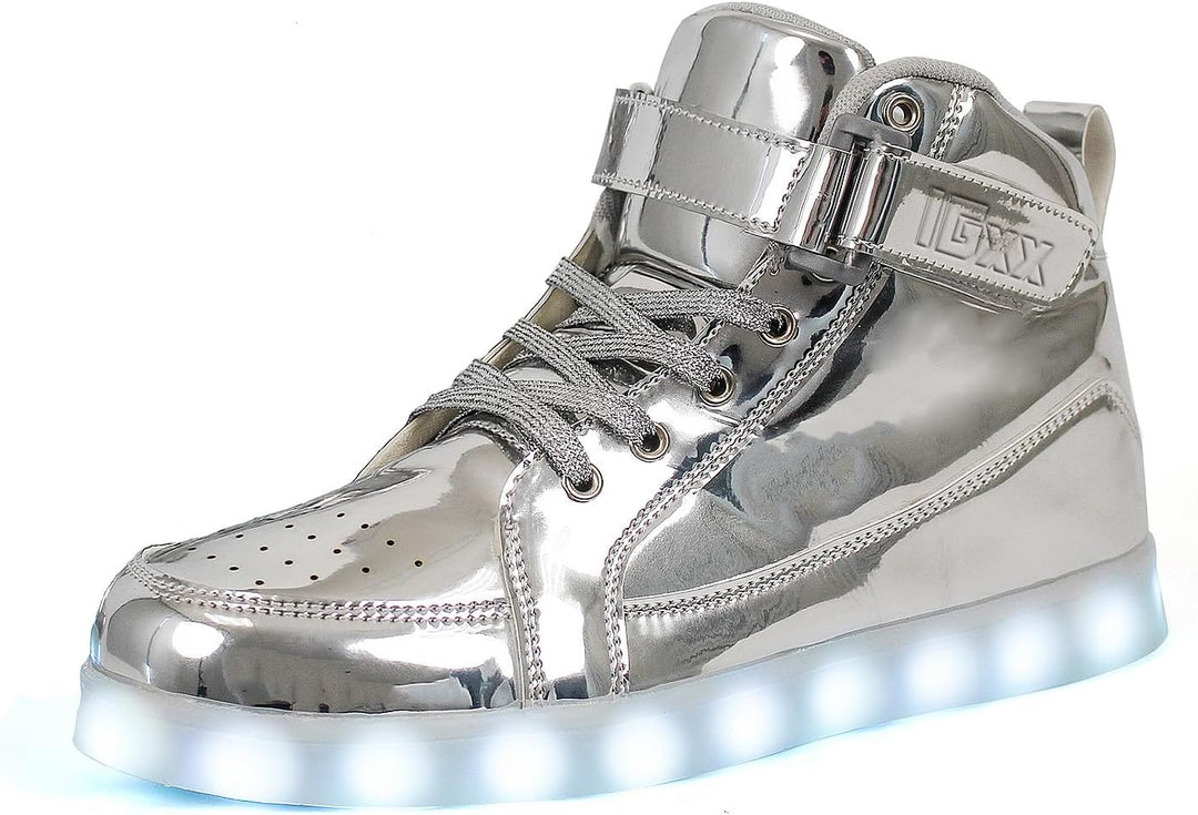 Elegante unisex LED schoenen met verwisselbare lichtstanden, perfect voor modebewusten.