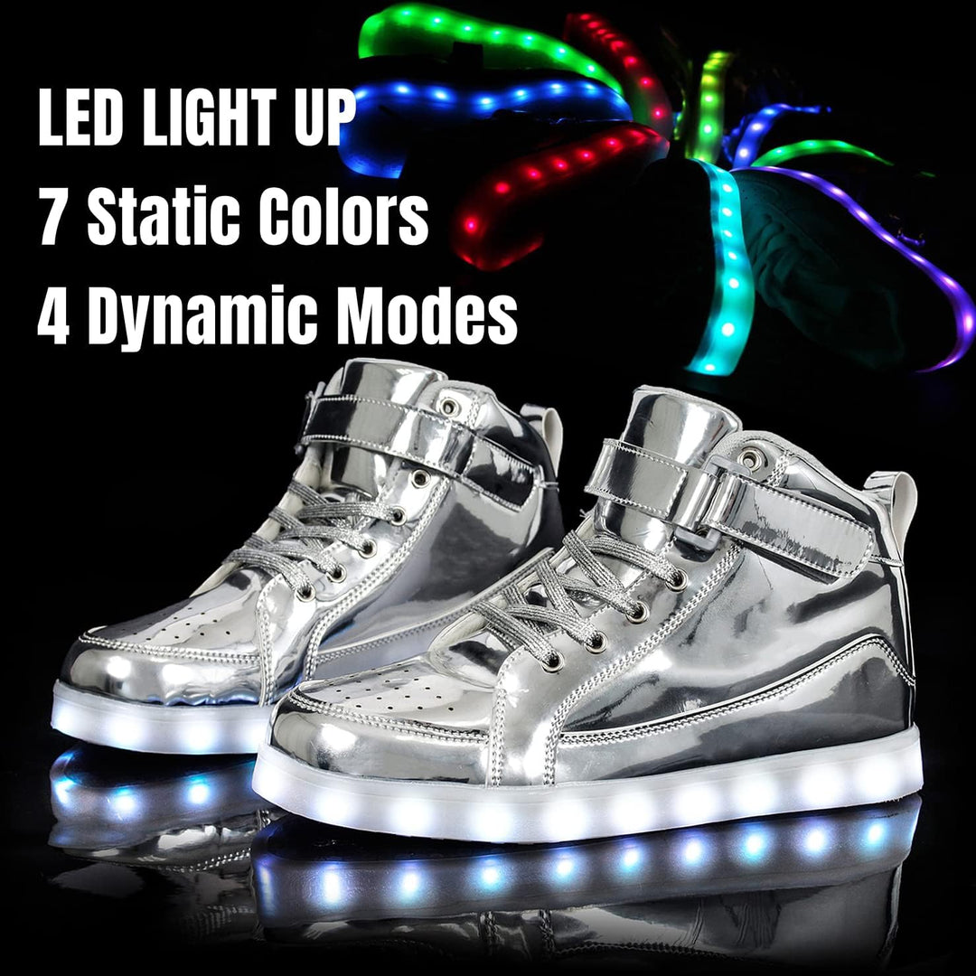 Innovatieve lichtgevende unisex schoenen, met oplaadbare LED's voor unieke outfits.