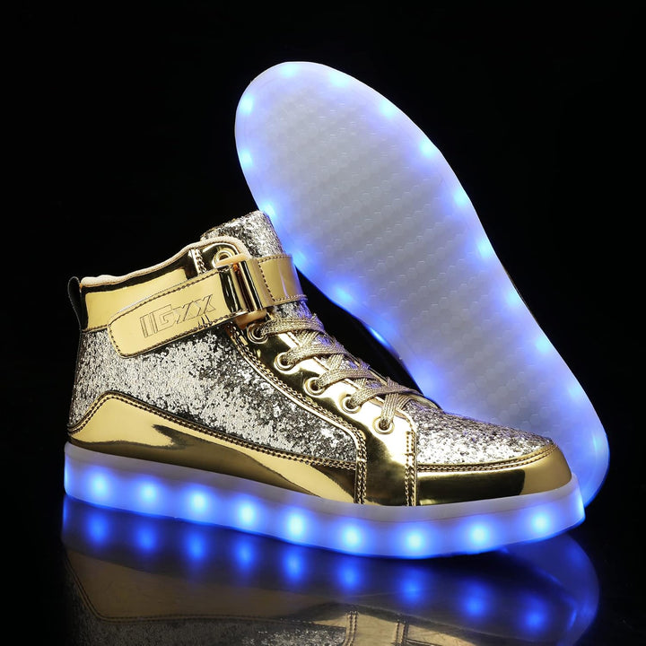 Comfortabele unisex LED sportschoenen, oplaadbaar, perfect voor avondactiviteiten.