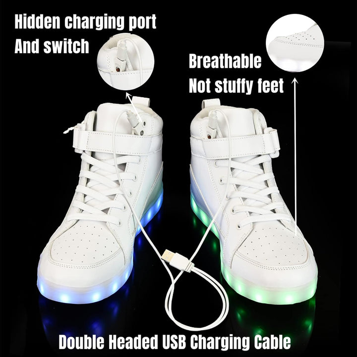 LumaBoost unisex LED sneakers, oplaadbaar, voor een energieke en stijlvolle uitstraling.
