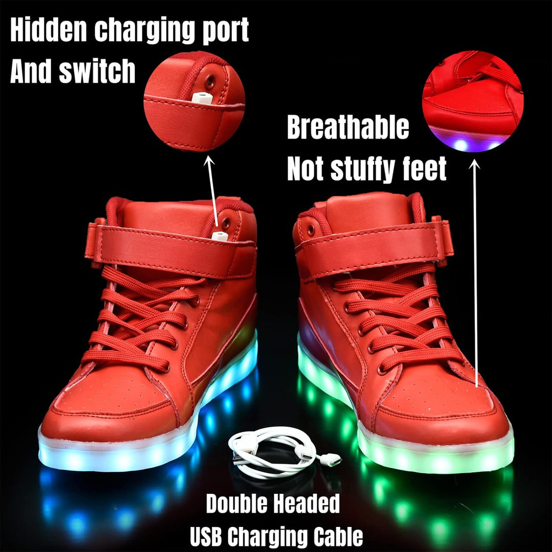 Modieuze unisex LED sneakers met instelbare verlichting, oplaadbaar voor elke gelegenheid.