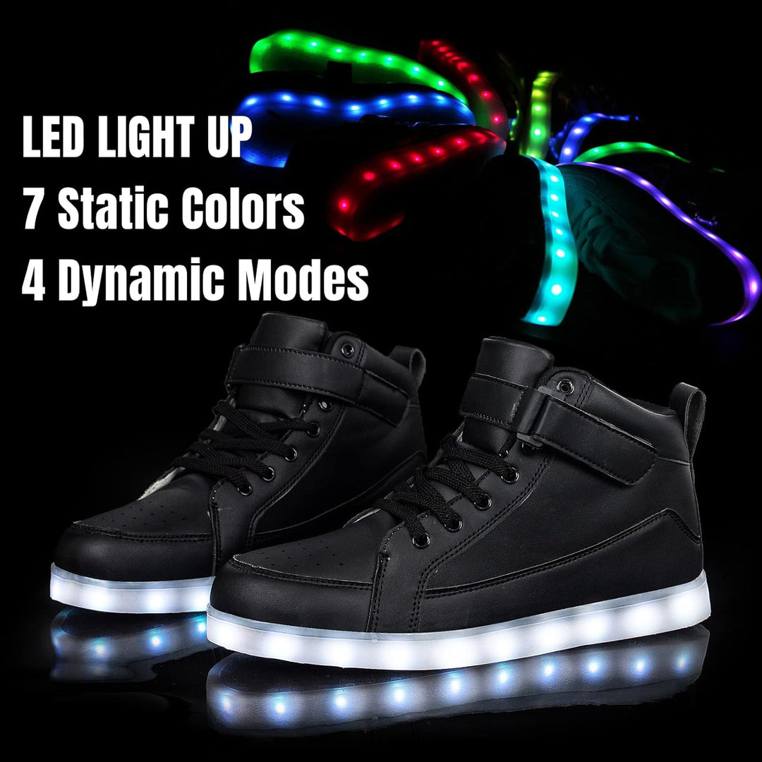 Unisex LED sneakers met oplaadbare verlichting, perfect voor een avondje uit met vrienden.