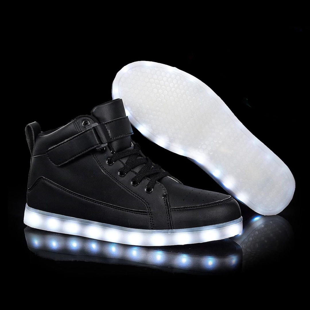 Unisex sneakers met oplaadbare LED-lampjes, ideaal voor sportevenementen in het donker.